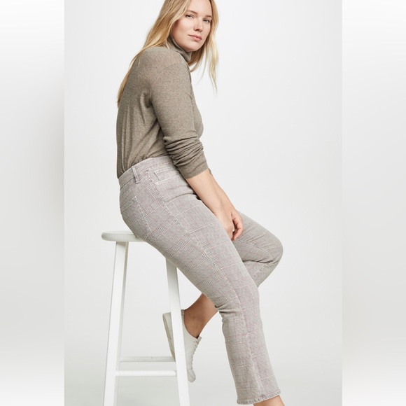 FRAME Le Crop Mini Boot Plaid Jeans Size 28 - Picture 4 of 7